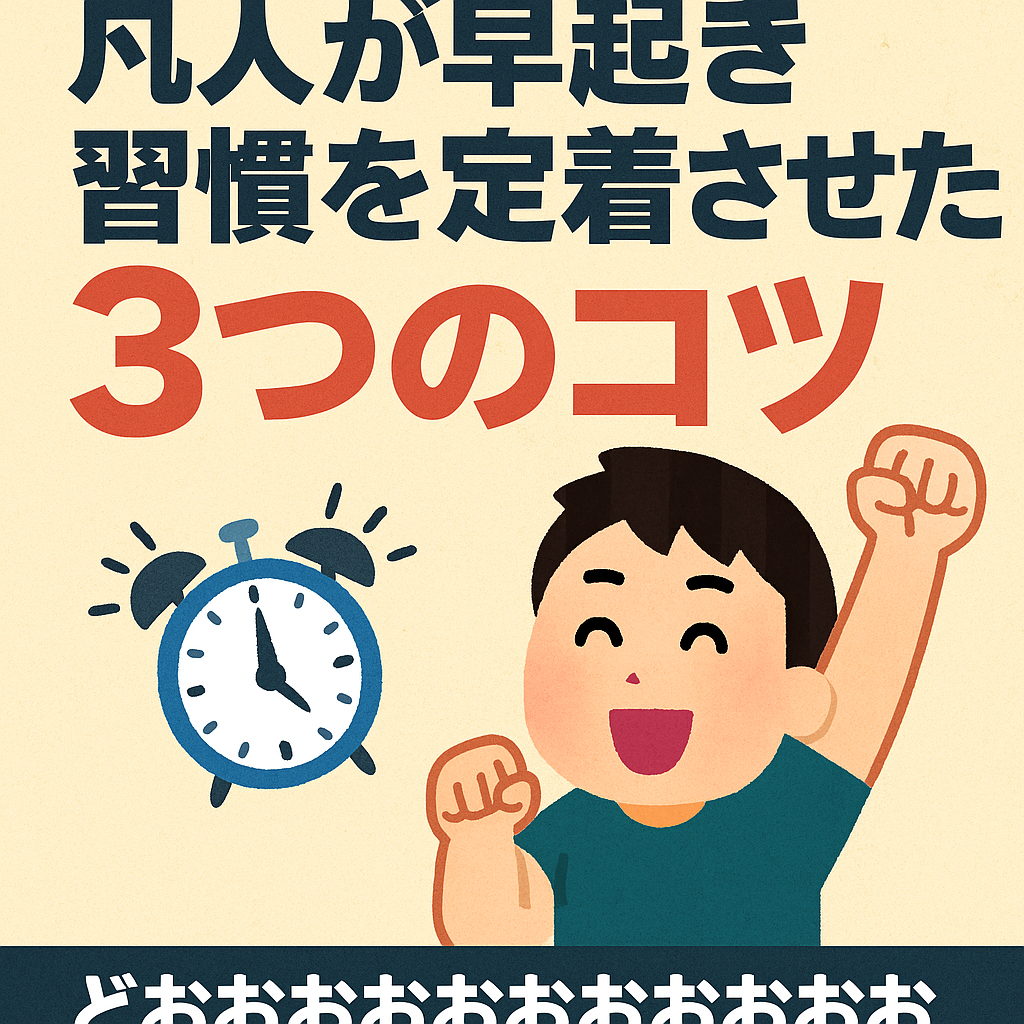 早起き週間を定着させた3つのコツ